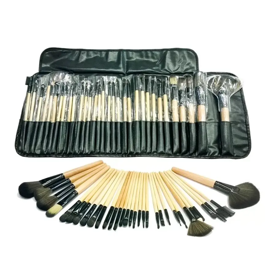 Set 32 Pinceles y Brochas de Maquillaje con Bolso