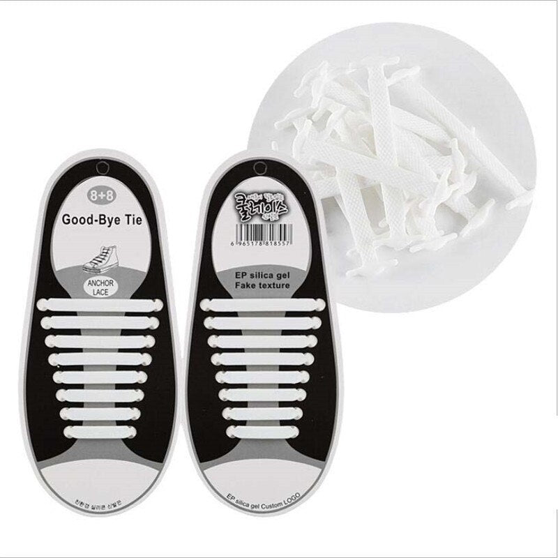 Kit 16 Cordones Silicona Sin Amarre