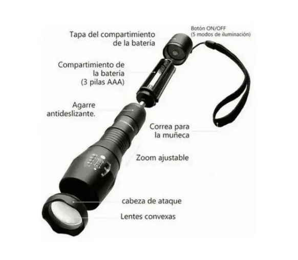 TacLight - Linterna de alto rendimiento - Tienda Mish!