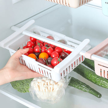 Caja de almacenamiento para refrigerador ajustable